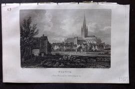 Britton C1810 Antique Print. Norwich, Norfolk