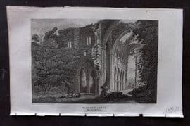 Britton C1810 Antique Print. Tintern Abbey, Monmouthshire