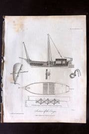 Bruce 1813 Antique Print. Section of the Canja