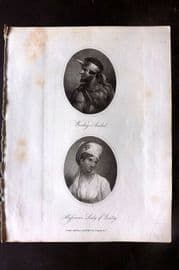 Bruce 1813 Antique Print. Woodage Asahel, Abyssinian Lady of Quality