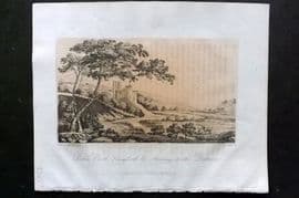 Campbell 1811 Antique Print. Down Castle, Craigforth & Stirling, Scotland