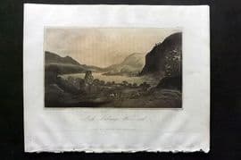 Campbell 1811 Antique Print. Loch Lubnaig, West End, Scotland