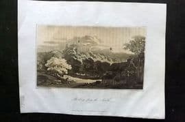 Campbell 1811 Antique Print. Stirling from the South, Scotland