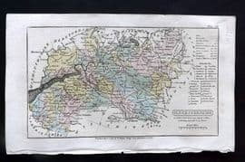 Capper 1808 Hand Col British County Map. Gloucestershire Cotswolds