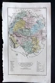 Capper 1808 Hand Col British County Map. Herefordshire