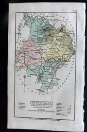 Capper 1808 Hand Col British County Map. Huntingdon
