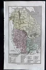 Capper 1808 Hand Col British County Map. Lincolnshire