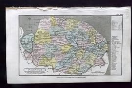 Capper 1808 Hand Col British County Map. Norfolk
