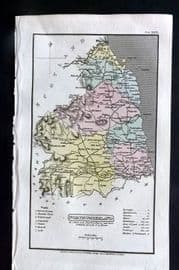 Capper 1808 Hand Col British County Map. Northumberland