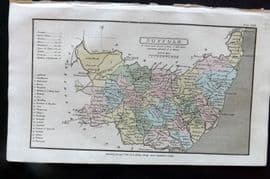 Capper 1808 Hand Col British County Map. Suffolk