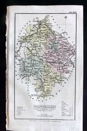 Capper 1808 Hand Col British County Map. Warwickshire