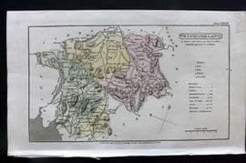 Capper 1808 Hand Col British County Map. Westmoreland Lake District