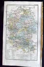 Capper 1808 Hand Col British County Map. Wiltshire Cotswolds