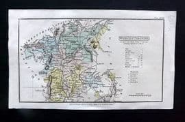 Capper 1813 Hand Col British County Map. Worcestershire