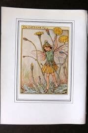 Cicely Mary Barker C1930 Vintage Flower Fairy Print. Cat's Ear Fairy