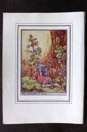 Cicely Mary Barker C1930 Vintage Flower Fairy Print. Ground Ivy Fairy