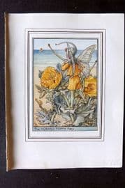 Cicely Mary Barker C1930 Vintage Flower Fairy Print. Horned Poppy Fairy