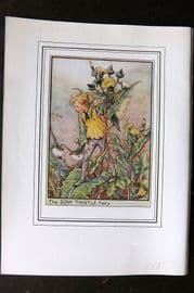 Cicely Mary Barker C1930 Vintage Flower Fairy Print. Sow Thistle Fairy