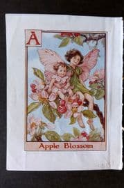Cicely Mary Barker C1940 Flower-Fairy Alphabet Print. A - Apple Blossom