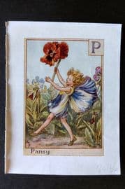 Cicely Mary Barker C1940 Flower-Fairy Alphabet Print. P - Pansy