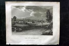 Clarke C1820 Antique Print. City of Dresden, Germany