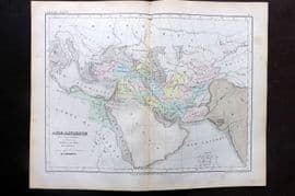 Cortambert 1852 Hand Col Map. Asie ancienne. Asia 5