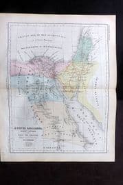 Cortambert 1852 Hand Col Map. Egypte ancienne, Arabie. Arabia 4