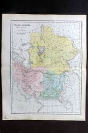 Cortambert 1852 Hand Col Map. Perse, Caboul, Beloutchistan et Turkestan 56
