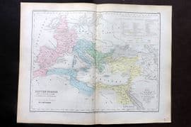 Cortambert 1852 HC Map. Empire romain sous Auguste, sous Adrien et a lepoque 12