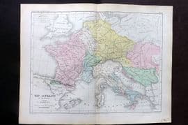 Cortambert 1852 HC. Empire des Francs au IXe siecle, epoque du demembrement 19
