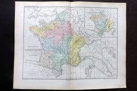 Cortambert 1852 HCol Map France feodale sous Hugues Capet et ses successeurs 20