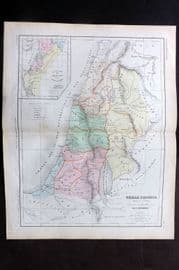 Cortambert 1852 HCol Map. Palestine en douze tribus. Royaume des Israelites 3