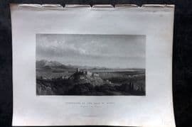Costello - Piedmont and Italy 1861 Antique Print Desenzano on the Lago di Garda