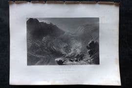 Costello - Piedmont and Italy 1861 Antique Print. Col de la Croix