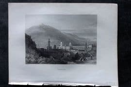 Costello - Piedmont and Italy 1861 Antique Print. Florence