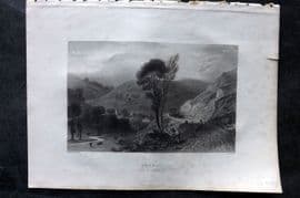 Costello - Piedmont and Italy 1861 Antique Print. Foudai, Ban de la Roche France