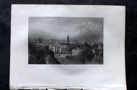 Costello - Piedmont and Italy 1861 Antique Print. Milan.