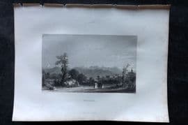 Costello - Piedmont and Italy 1861 Antique Print. Pignerol