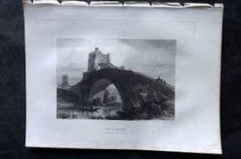 Costello - Piedmont and Italy 1861 Antique Print. Ponte Salaro