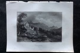 Costello - Piedmont and Italy 1861 Antique Print. St. Joire, Savoy