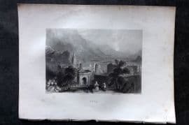 Costello - Piedmont and Italy 1861 Antique Print. Susa