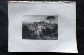 Costello - Piedmont and Italy 1861 Antique Print. Velletri