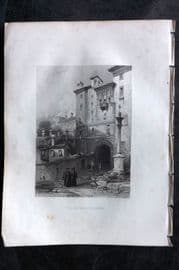 Costello - Piedmont and Italy 1861 Antique Print. Via Scelerata, Rome, Italy
