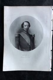 Costello - Piedmont and Italy 1861 Portrait. Napoleon III Emperor of the French