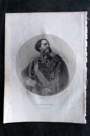 Costello - Piedmont and Italy 1861 Portrait. Victor Emanuel II King of Sardinia