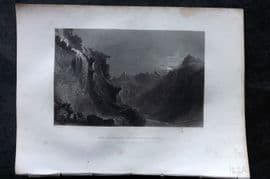 Costello - Piedmont and Italy 1861 Print Approach to Dormeilleuse. Hautes Alpes