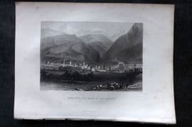Costello - Piedmont and Italy 1861 Print. Brig, with the Ascent of the Simplon