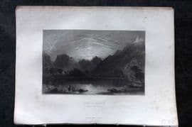 Costello - Piedmont and Italy 1861 Print. Lake la Roche (Valley of the Durance)