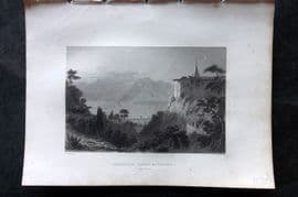Costello - Piedmont and Italy 1861 Print. Magadino, Laggo Maggiore, Tessin