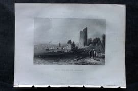 Costello - Piedmont and Italy 1861 Print. Ouchy, Port of Lausanne Switzerland